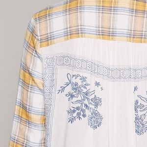 Free People Behind The Plaid Bandana Flannel.